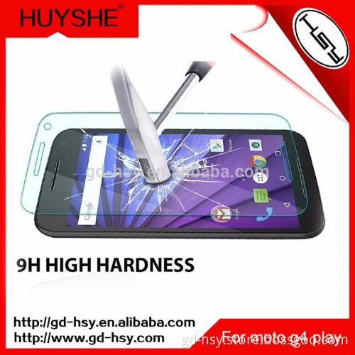 HUYSHE High Quality for Moto G4 Play damage resistant 9h hardness tempered glass screen protector